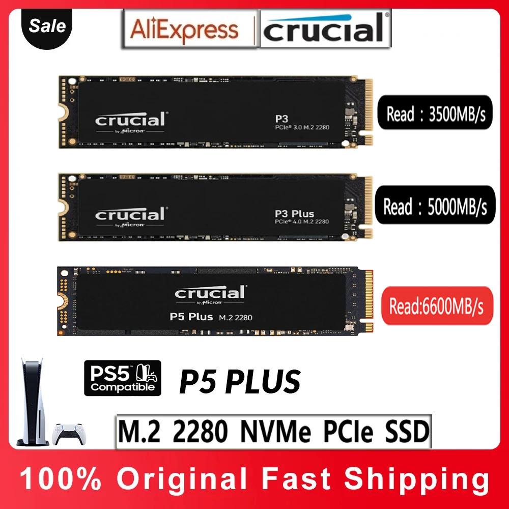Ʈ PS5 ũž Crucial P3 Plus/P3 SSD, PCIe 4.0x4 M.2 2280 NVMe  ָ Ʈ ũ, 4TB, 2TB, 1TB, 500GB SSD